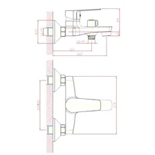 Смеситель для ванны КЛЕВЕР Nebo NB 54