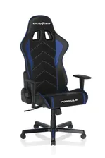 Кресло игровое DXRACER OH/FE08/NB черный/синий, экокожа / Компьютерное геймерское кресло, 2 подушки, крестовина алюминий