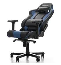 Игровое кресло DXRacer OH/K99/NB King Series, экокожа, цвет черный/синий