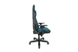 Игровое кресло DXRacer King OH/K99/NB компьютерное, до 150 кг, 4D, до 170 градусов, экокожа, металл, цвет черный/синий