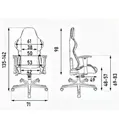 Игровое кресло DXRacer OH/K99/NB King Series, экокожа, цвет черный/синий