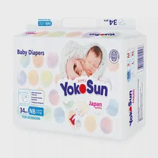Подгузники YokoSun на липучках, размер NB 2-5 кг 34 штуки
