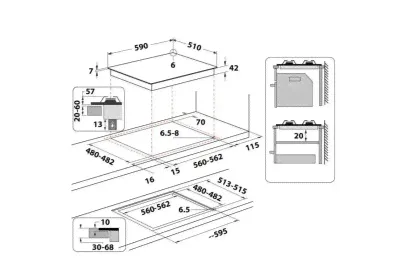 Варочная поверхность газовая Whirlpool GOFL 629/NB-1