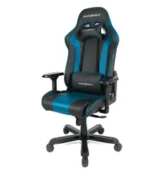 Игровое кресло DXRacer OH/K99/NB King Series, экокожа, цвет черный/синий-2